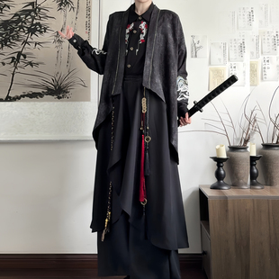 花雨辞 原创武侠古风汉服改良新中式 少年江湖侠客国风套装 玄影客