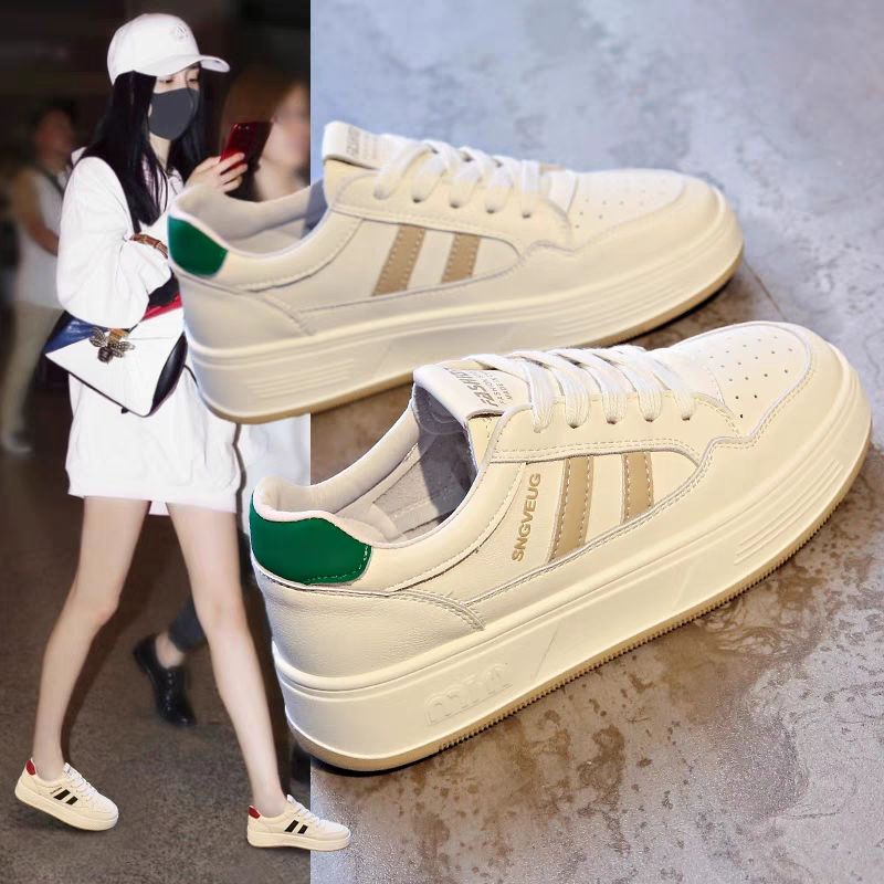 潮牌厚底小白鞋女爆款时尚百搭休闲运动板鞋2025秋季新款平底女鞋