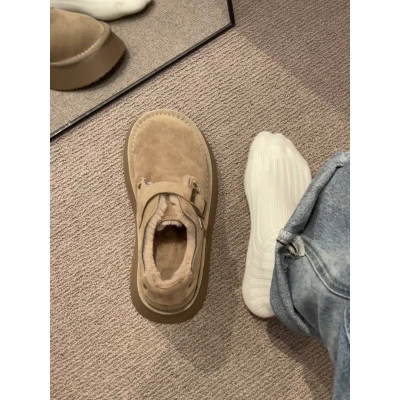 牛皮版~厚底增高加绒勃肯