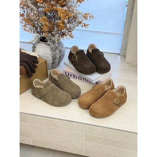 嘟小嘟真皮勃肯鞋女2025