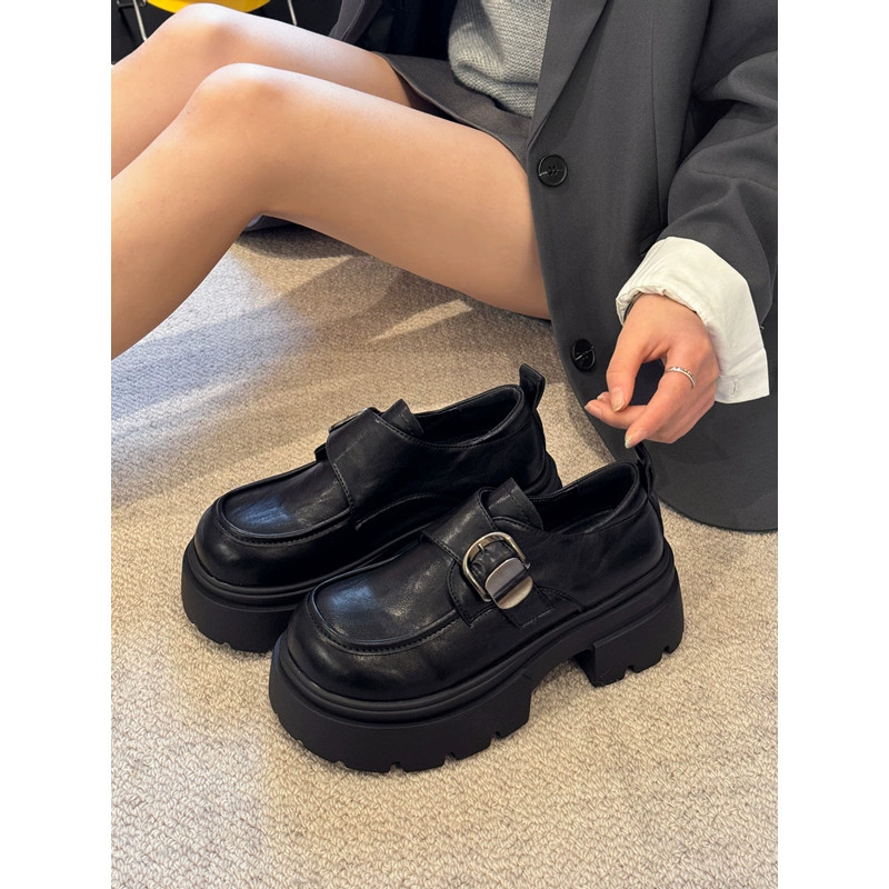 潮鞋厚底乐福鞋女2026新