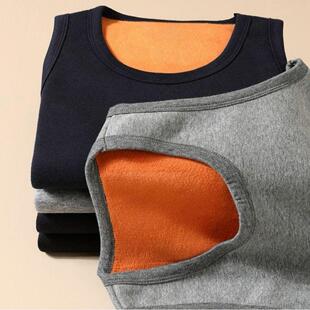 保暖背心男士加绒加厚发热内衣秋冬季防寒内穿马甲上衣