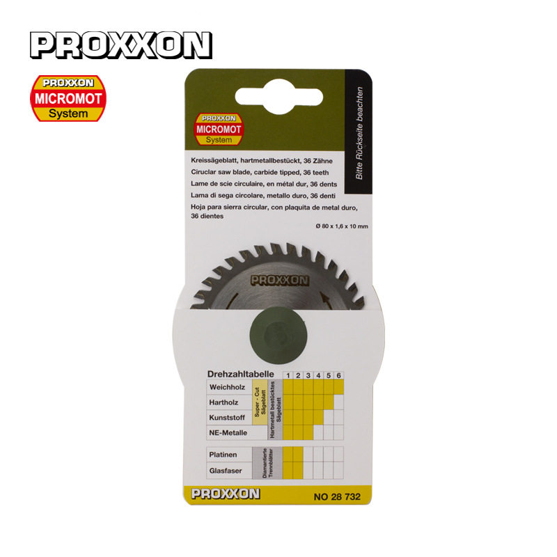 [28732]PROXXON,钨钢齿圆锯片用于台锯27070,切割机27160