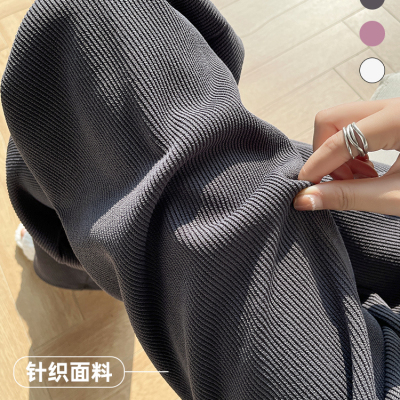 灯芯绒阔腿裤女秋冬2025新款高腰垂感直筒休闲裤宽松显瘦拖地长裤