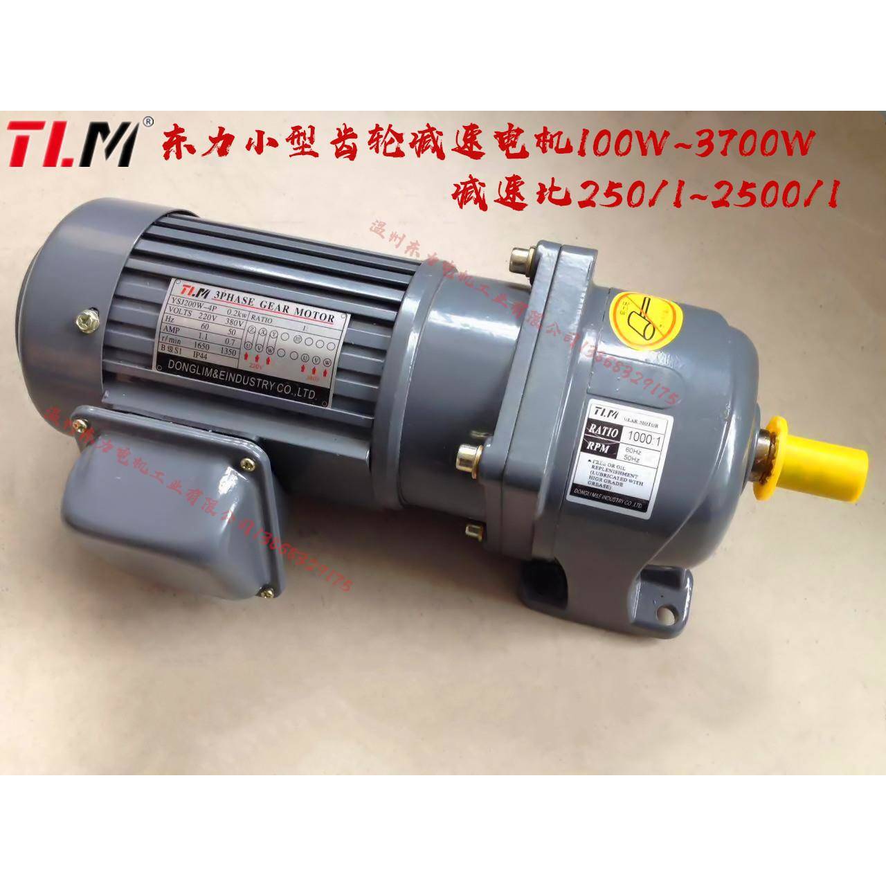 TLM200W三相380/220V立卧式小型齿轮减速电机PL22-200-1500S3