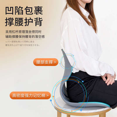 NGT护腰坐垫花瓣靠椅办公室久坐不累神器旋磁背靠学生人体工学椅
