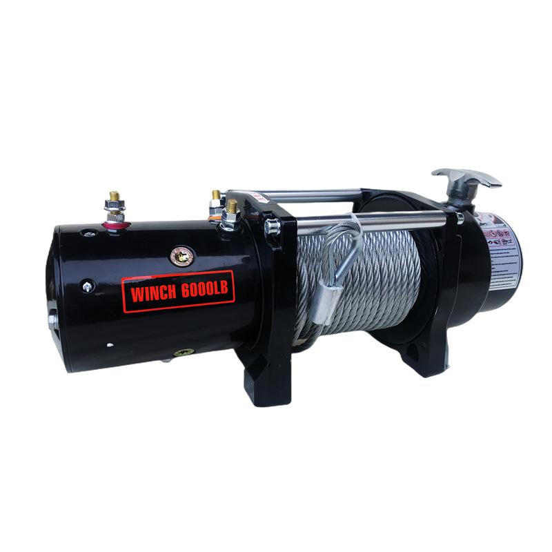 厂家供应6000磅防水快速电动绞盘车载便携自救小吊机越野车绞盘