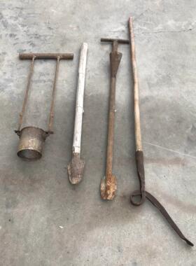 民俗老物件手动拔棉花柴种棉花工具老旧农村老农具怀旧道具摆件