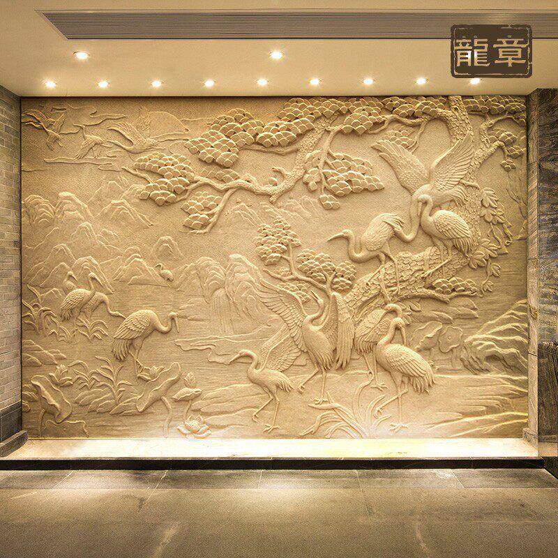 龙章砂岩浮雕壁画立体室内外玻璃纤维浮雕锻铜人物动物山水风景雕