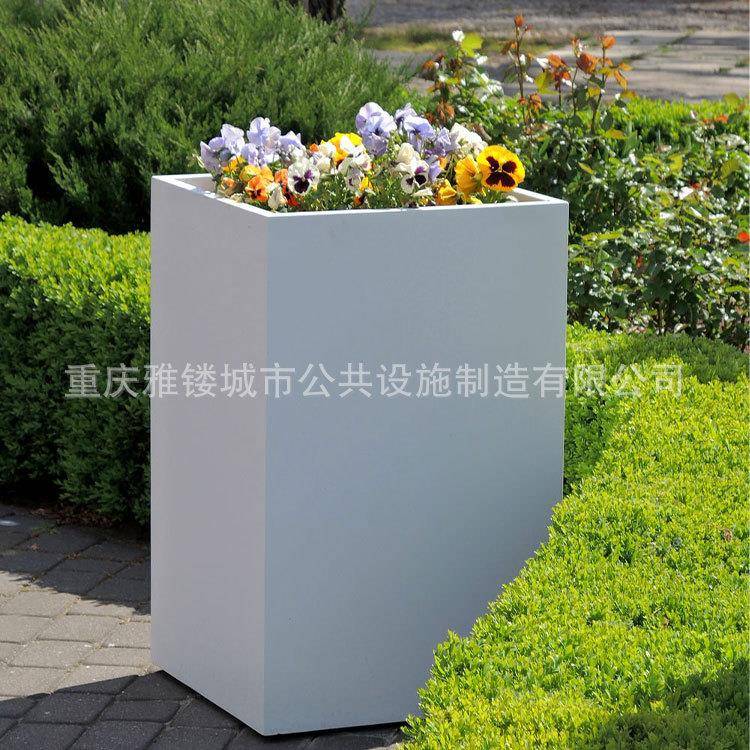 户外简约花盆花箱景观花池街道落地式花箱景观花槽种植槽
