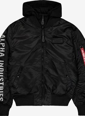 代购Alpha Industries阿尔法工业男士夹克保暖防风黑色加绒春秋