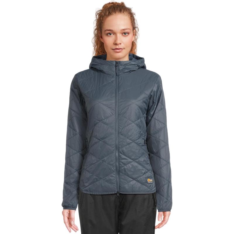 MARMOT马魔山女士棉服防泼水保暖轻量保暖外套连帽长袖户外夹克