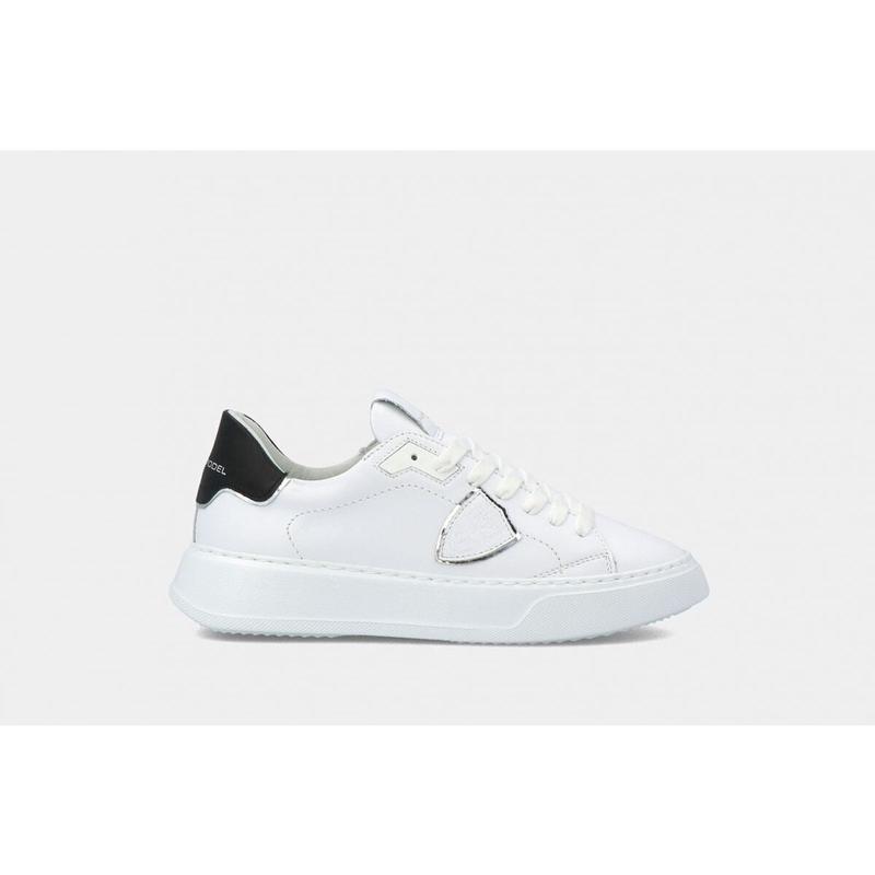 代购PHILIPPE MODEL女士运动鞋轻便舒适防滑耐磨白色厚底系带