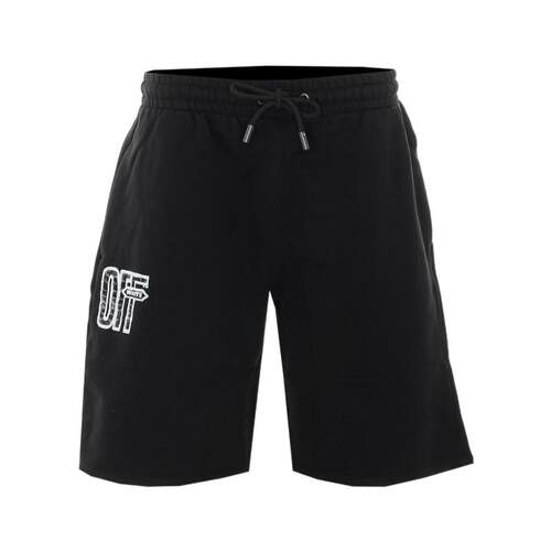 海外代购off-white男士运动长裤松紧腰抽绳休闲训练黑色卫裤