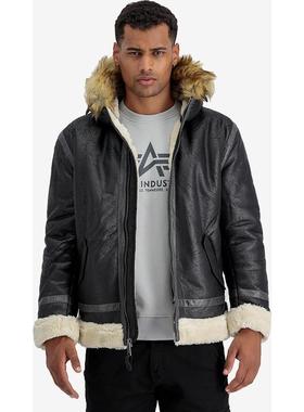 代购Alpha Industries阿尔法工业男士夹克保暖防风皮质加绒秋冬