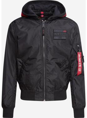 代购Alpha Industries阿尔法工业男士夹克防风保暖黑色加绒春秋