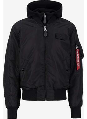 代购Alpha Industries阿尔法工业男士夹克保暖防风黑色加绒春秋