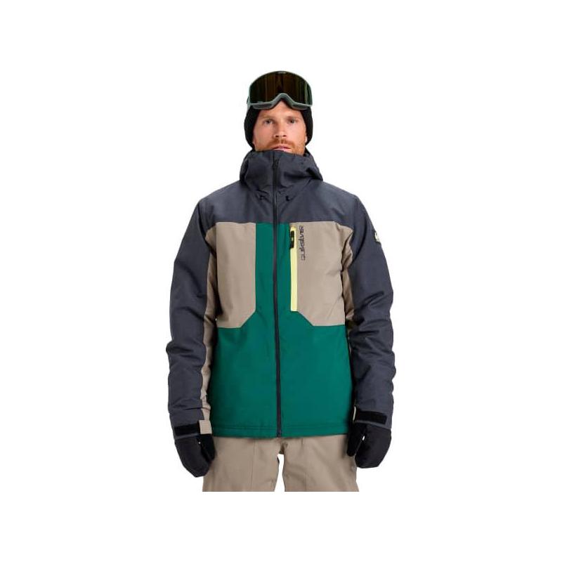 代购Quiksilver男士冲锋衣防水防风保暖户外夹克立领长袖滑雪服