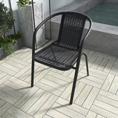 阳台休闲桌椅庭院白色户外v露天桌椅靠背桌椅家用室外藤椅休闲单