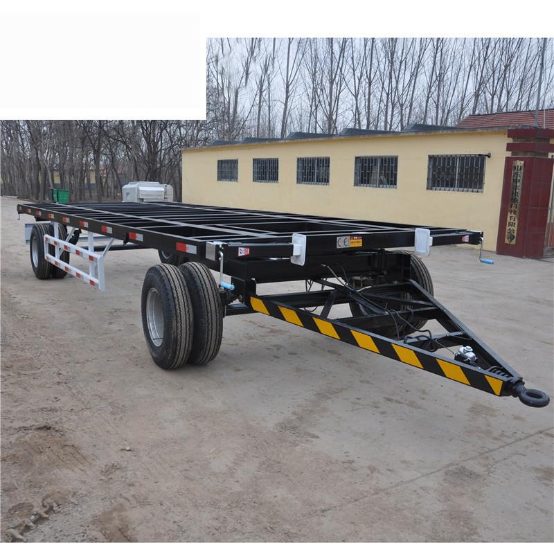 10吨骨架拖车框架可转向拖车集装箱拖车拖板车发电机组拖车