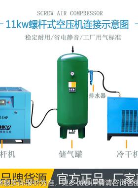 厂直销空11KW工频螺杆式空压机 机空工DS11气压缩机15HP8压公斤气