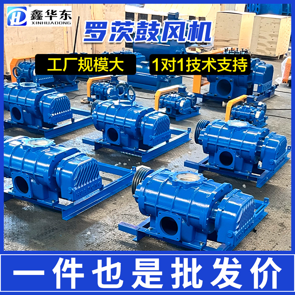三叶罗茨风机污水处理增氧机变频反冲洗曝气龙铁罗茨鼓风机真空泵