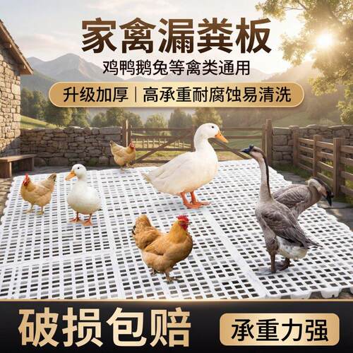 鸡用漏粪板鸡舍鸡鸭鹅鸽子漏屎地垫加厚漏屎地板兔子鸡笼漏粪脚垫