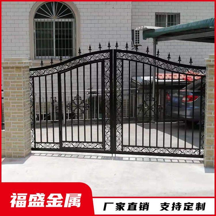 铁艺大门别墅庭院对开门农村院子双开门镀锌花园小区欧式门封板门