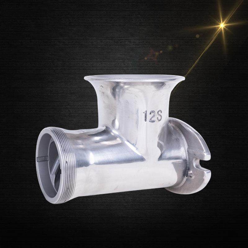 正元碎肉机电动灌肠机商用绞肉机12S绞管三通不锈钢配件原装正品