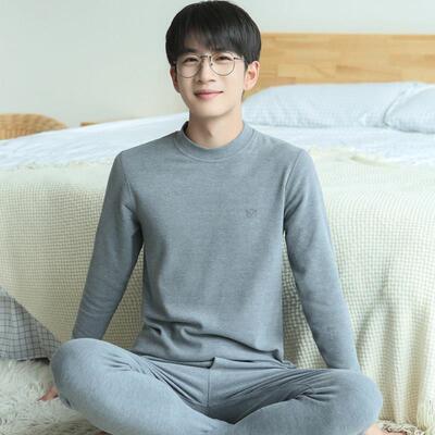 青少年德绒发热衣裤无痕男大童秋衣卫生裤初高中学生棉毛衫发热
