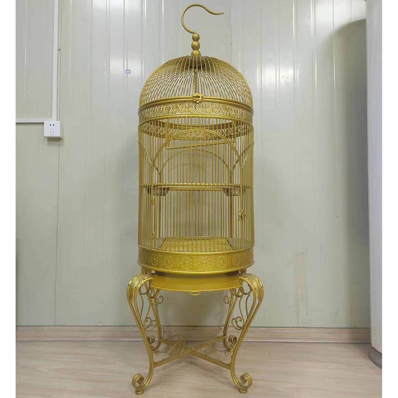 铁鸟笼落地式鸟笼鹦鹉鸟笼八哥大型户外鸟笼别墅鸟笼装饰