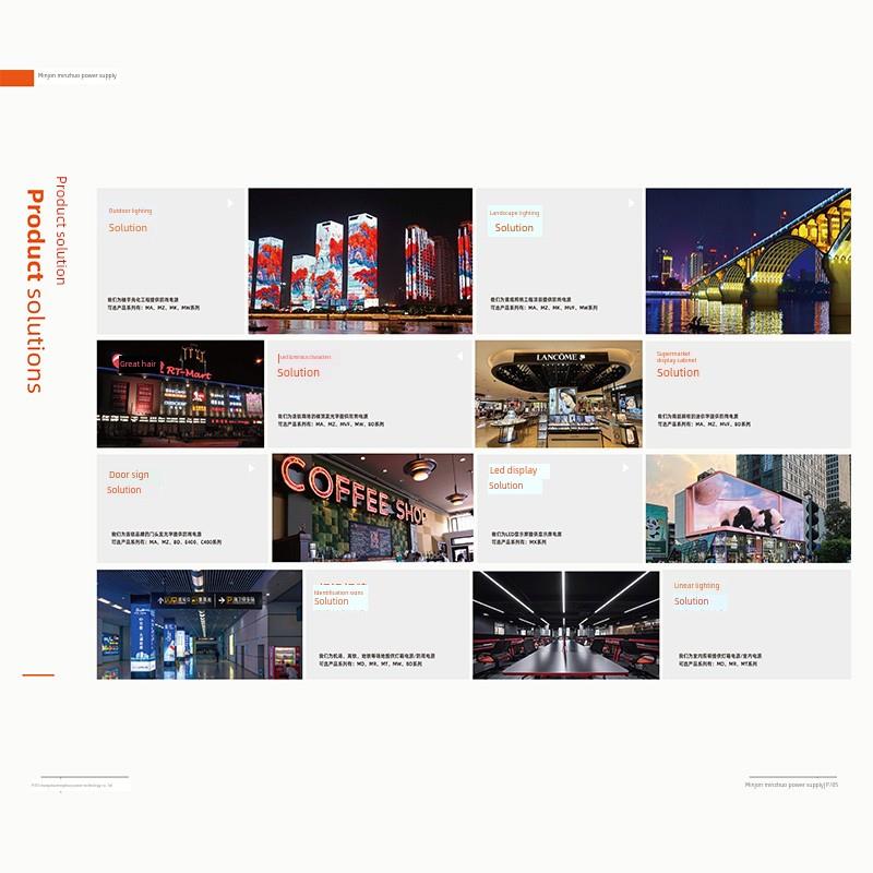 明卓12V400W户外防雨开关电源发光字灯箱专用变压器24v200/120/60