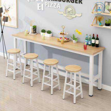 靠墙吧台桌家用靠窗阳台吧台长方形餐桌高脚桌椅组合长条桌窄桌子