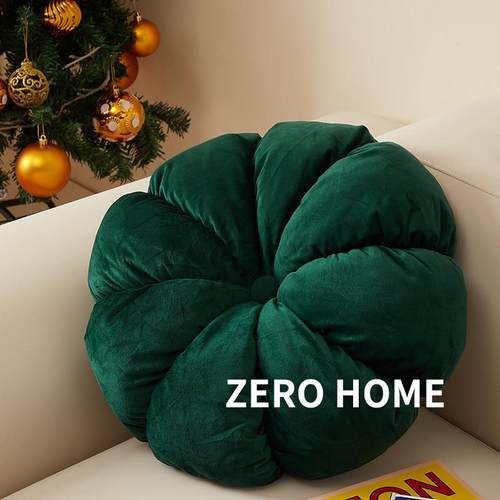 轻法式纯色抱枕花苞可爱少女靠垫客厅沙发装饰靠枕绒面车载腰靠枕