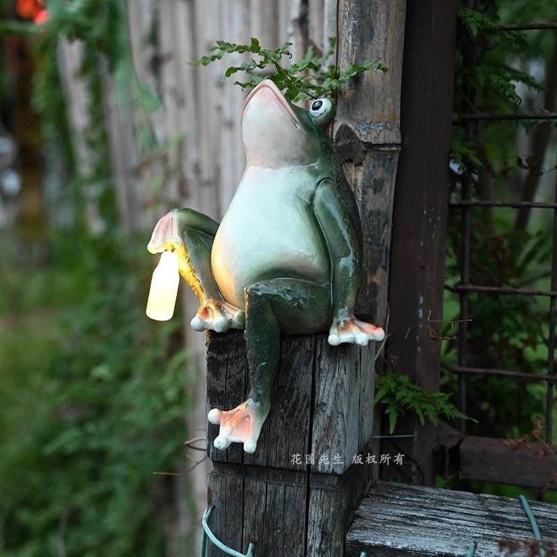 青蛙摆件太阳能灯户外花园装饰可爱动物庭院造景阳台布置露台院子,家居饰品,户外/庭院摆件,淘宝优惠券,粉丝福利购,淘宝优惠卷