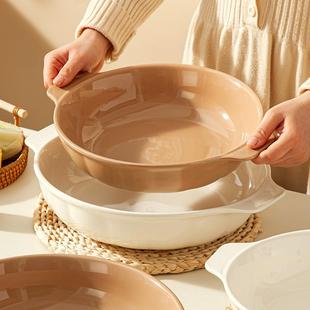 大号汤碗14寸双耳陶瓷汤盆毛血旺专用碗 酸菜鱼大盆碗家用2024新款