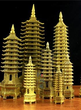 纯铜文昌塔11层十三层文昌塔九层七层塔办公室桌面书房礼品摆件