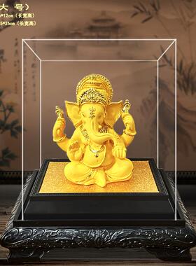 绒沙金象神摆件 四臂聚财象 家居办公饰品店铺公司开业工艺品摆设