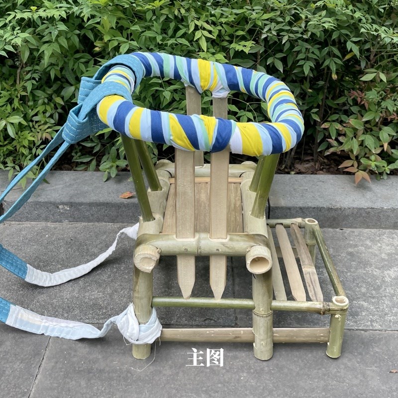 宝宝轿椅竹编坐椅背m带竹抱椅竹腰凳学坐椅婴儿夏季背篼竹围椅坐