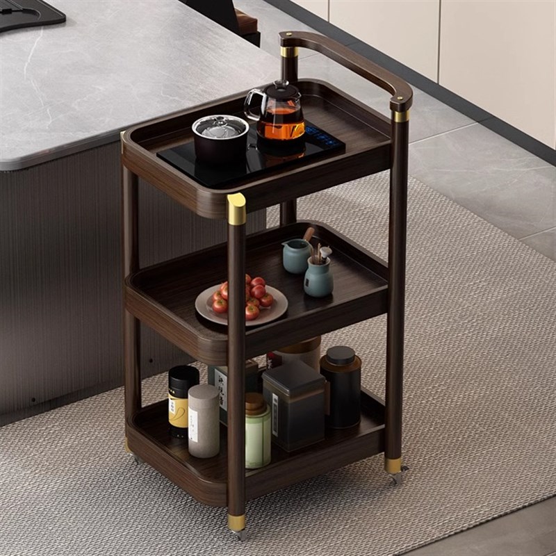 可移动小推车置物架带轮茶几家用沙发边柜餐边茶水车厨房多层架子