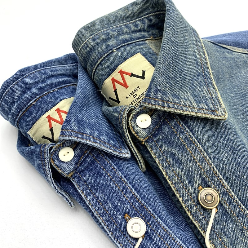 美式做旧水洗牛仔衬衫男厚实宽松阿美咔叽日系复古工装大口袋外套