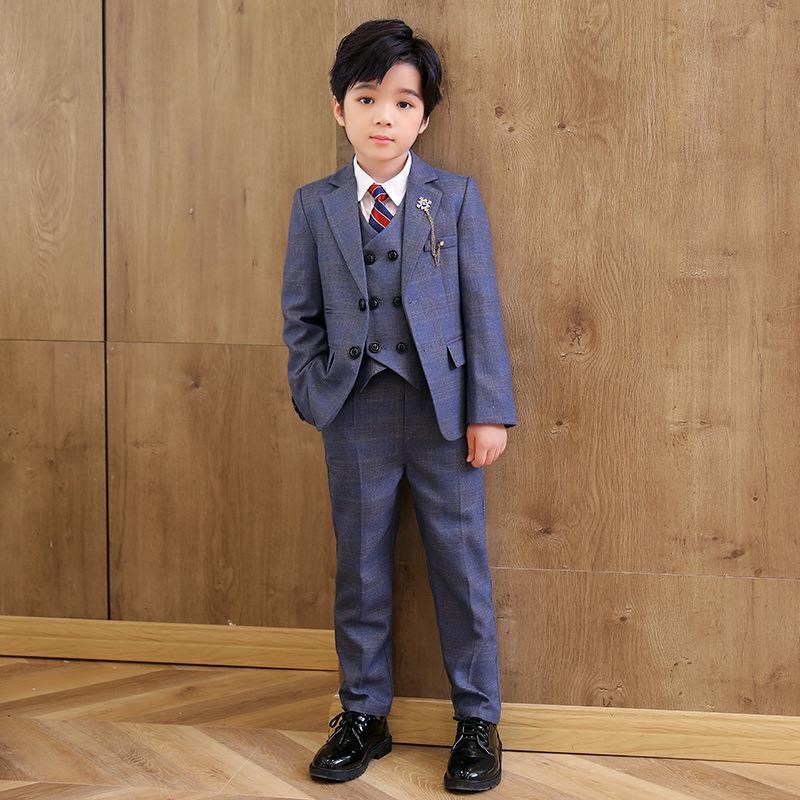 花童男童礼服套装西装儿童帅气主持人英伦风N钢琴演出服男孩小西
