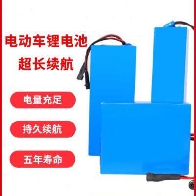 电动车锂电池48v银鱼款外卖叠自行车内置电瓶36v伏通用电芯可拆卸