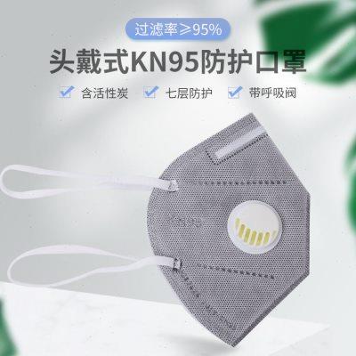 7层头戴n95口罩kn95防尘工业粉尘防雾霾甲醛活性炭带呼吸阀打磨