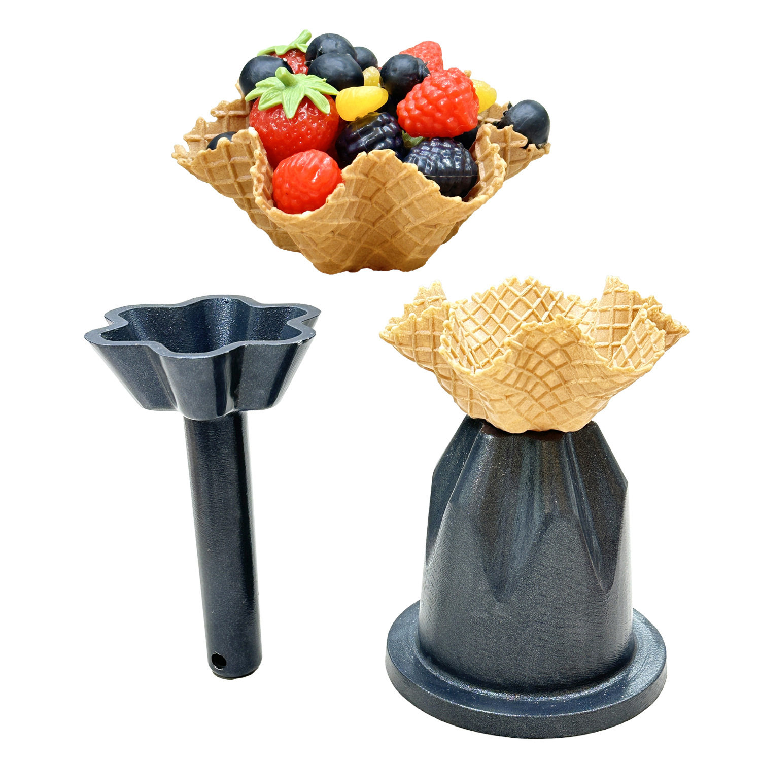 商用花篮工具 特氟龙涂层花篮 商用手工冰激凌杯制作冰淇淋底托