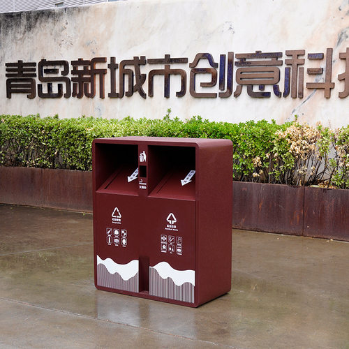 不锈钢垃圾桶 分类垃圾箱 户外分类垃圾桶 公园广场商场环卫果皮