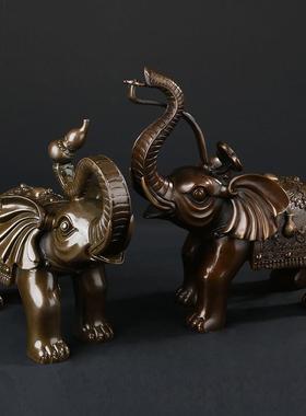 大仕缘 铜工艺品葫芦如意大象家居摆件招财商务礼品平安财富对象