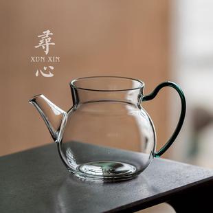 高端加厚耐高温泡茶杯中式 寻心高档玻璃公道杯套装 茶滤公杯分茶器
