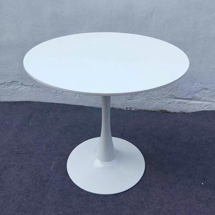 北欧轻奢会客接待洽谈桌圆形桌小户型餐桌接待咖啡桌阳台奶茶店桌