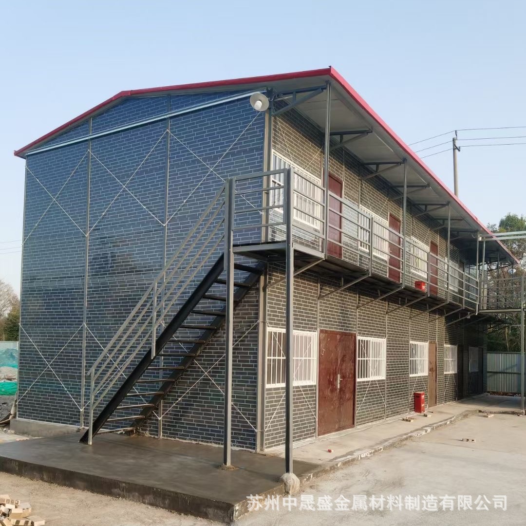 定制砖纹活动房仿古马头墙集装箱可移动简易彩钢岩棉夹心板钢构